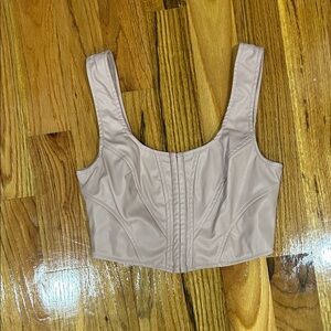 Neutral Blush Crop Top Bustier Tank